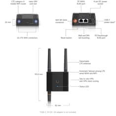 Ubiquiti Mobile Router Ultra - Usmerjevalnik LTE, Wi-Fi 2,4 GHz