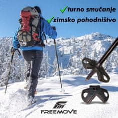 Krpljice za sneg (krogci) za pohodne treking palice - 2 kos, premer 10cm, standardni navoj, kvalitetni TPER material, odlična prožnost in elastičnost, za pohodništvo ali turno smuko / snežne krpljice 