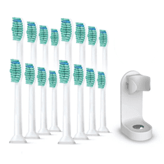 Ultrasonic Ultra-pack C1 Premium White za Philips Sonicare ProResults, 16 kosov, beli + DARILO: Stensko držalo za električno zobno ščetko