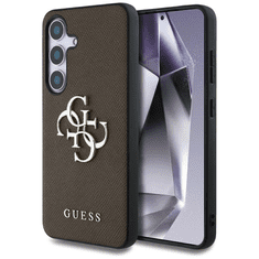 Guess GUHCS25MPGT4MBW ovitek za Samsung Galaxy S25 Plus 5G - Grained - rjav