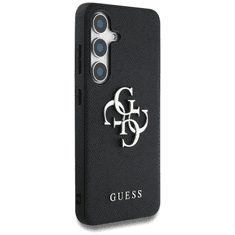 Guess GUHCS25SPGT4MBK ovitek za Samsung Galaxy S25 5G - Grained - črn