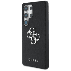 Guess GUHCS25LPGT4MBK ovitek za Samsung Galaxy S25 Ultra 5G - Grained - črn