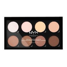 NYX Highlight & Contour PRO konturna paleta 21.6 g Odtenek nude