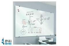 Piši-Briši BELA steklena TABLA 100x200cm MaGlass MGB100200W