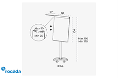 rocada FlipChart na kolesih 104x68cm EasyLift RD-617PRO