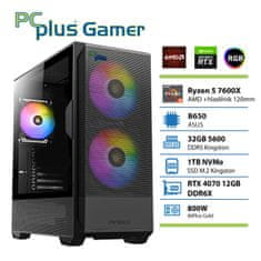 PCplus Gamer računalnik, Ryzen 5 7600X, 32GB, 1TB, RTX 4070, FreeDos (147027)