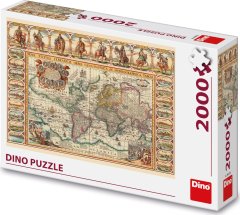 Dino Puzzle Zgodovinski zemljevid sveta 2000 kosov