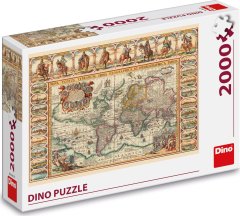 Dino Puzzle Zgodovinski zemljevid sveta 2000 kosov