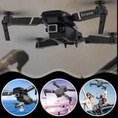 hurtnet Aku. 3D 360 LED zložljiv dron s HD kamero APP 2,4 GHz E88