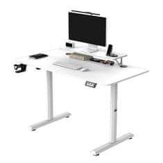 Ultradesk HIGHLANDER WHITE računalniška miza, električno nastavljiva višina, 120X60 cm, 72-117 cm, bela