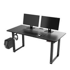 Ultradesk UPLIFT delovna miza, električno nastavljiva višina, 160X75 cm, 74-116 cm, z XXL podlogo za miško črna