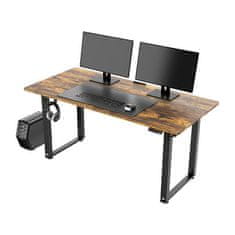 Ultradesk UPLIFT delovna miza, rajva, električno nastavljiva višina, 160X75 cm, 74-116 cm, z XXL podlogo za miško