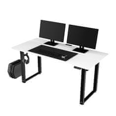 Ultradesk UPLIFT delovna miza, bela, električno nastavljiva višina, 160X75 cm, 74-116 cm, z XXL podlogo za miško