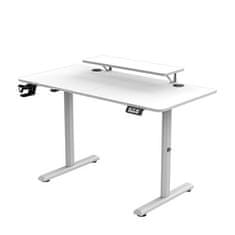 Ultradesk HIGHLANDER WHITE računalniška miza, električno nastavljiva višina, 120X60 cm, 72-117 cm, bela