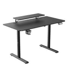 Ultradesk HIGHLANDER BLACK računalniška miza, električno nastavljiva višina, 120X60 cm, 72-117 cm, črna