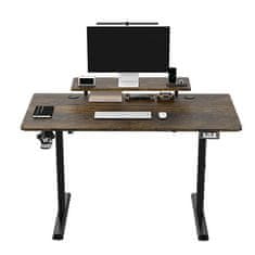 Ultradesk HIGHLANDER BROWN računalniška miza, električno nastavljiva višina, 120X60 cm, 72-117 cm, rjava