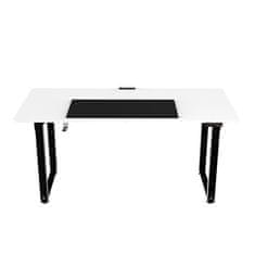 Ultradesk UPLIFT delovna miza, bela, električno nastavljiva višina, 160X75 cm, 74-116 cm, z XXL podlogo za miško