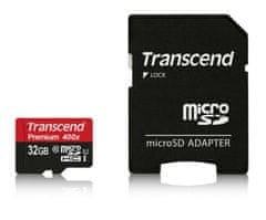 Transcend Pomnilniška kartica 32 GB microSDHC UHS-I 400x Premium (razred 10) (z adapterjem)