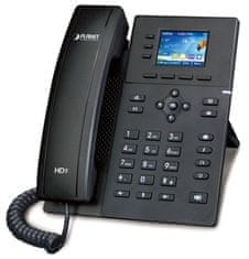 Planet VIP-1140PT Telefon VoIP, zvok HD G.722/Opus, barvni 2,4" LCD, samodejna rezervacija, dvojni 100Mb LAN, PoE, CZ meni