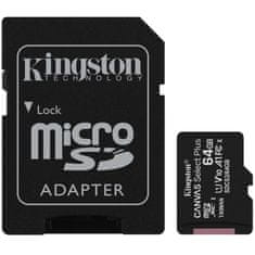 Kingston Canvas Select Plus microSD 64GB Class10 UHS-I adapter (SDCS2/64GB) spominska kartica