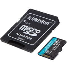 Kingston Canvas Go! Plus microSD 128GB Class 10 UHS-I U3 V30 A2 adapter (SDCG3/128GB) spominska kartica