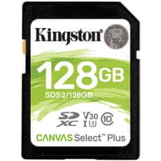 Kingston Canvas Select Plus SD 128GB Class10 UHS-I FullHD 1080p 4K (SDS2/128GB) spominska kartica