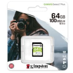 Kingston Canvas Select Plus SD 64GB Class10 UHS-I FullHD 1080p 4K (SDS2/64GB) spominska kartica