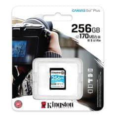 Kingston Canvas Go! Plus SD 256GB Class 10 UHS-I U3 V30 (SDG3/256GB) spominska kartica