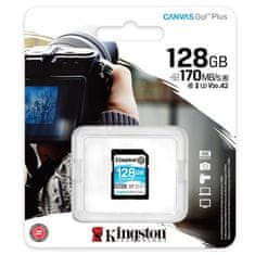 Kingston Canvas Go! Plus SD 128GB Class 10 UHS-I U3 V30 A2 (SDG3/128GB) spominska kartica