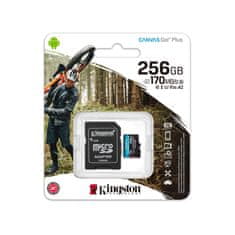 Kingston Canvas Go! Plus microSD 256GB UHS-I U3 adapter (SDCG3/256GB) spominska kartica