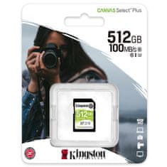 Kingston Canvas Select Plus SD 512GB Class 10 UHS-I (SDS2/512GB) spominska kartica