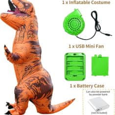 VIVVA® Napihljiv kostum, XXL Dinozaver T- Rex (4 kosi) | T4REXCOS