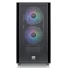 Thermaltake VERSA H16 TG ARGB microATX okno gaming črno ohišje