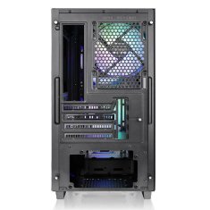 Thermaltake VERSA H16 TG ARGB microATX okno gaming črno ohišje