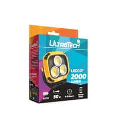 UltraTech LED polnilni prenosni delovni reflektor 20W LED 2000LM 4 načini 2x2200 mAh