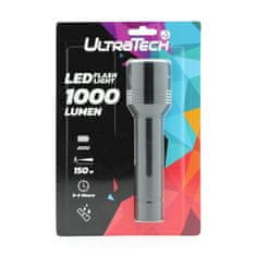 UltraTech LED polnilna ALU ročna svetilka 10W LED 1000LM 2600mAh