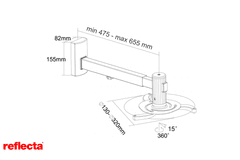 Reflecta projekcijski NOSILEC Short Throw 48-65cm Vesta 65 23170