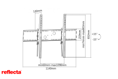 Reflecta TV NOSILEC za 60-100 col stensko-naklonski PLANO Flat 100-10080T 23092