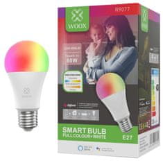 WOOX R9077 Smart Zigbee 3.0 10W LED E27 RGB 2700K-6500K zatemnilna pametna žarnica