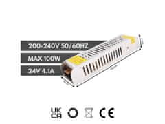 Eco light Modularno napajanje LED 100W 24V 4.1A SLIM IP20 188x46x35 mm 