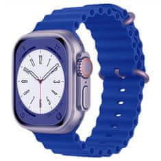 Infostyle Silikonski pašček Techsuit za Apple Watch 42/44/45/49mm, modra