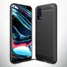 Infostyle Silikonski ovitek "carbon" za Realme 7 Pro - Črna