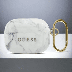 Guess Original Guess etui "White Marble" za slušalke AirPods Pro (GUACAPTPUMAWH)