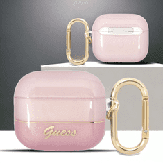 Guess Original Guess ovitek "translucent pink" za slušalke AirPods 3 (GUA3HGCOHP)