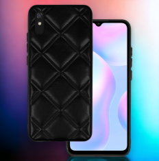 Infostyle Silikonski ovitek "Checkered Leather 3D" za Samsung Galaxy A04s - črna