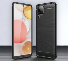 Infostyle Silikonski ovitek "carbon" za Samsung Galaxy A22 4G - Črna