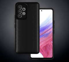 Infostyle Silikonski ovitek "Smooth Leather 3D" za Samsung Galaxy A23 4G/5G - črna