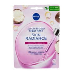 Nivea Skin Radiance Serum Infused Sheet Mask osvetljevalna maska za obraz 1 kos za ženske