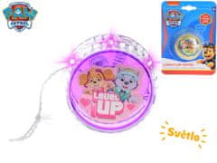 Spin Master Paw Patrol yoyo 6 cm na baterije z lučko - mešanica barv (rumena, vijolična)