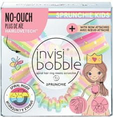 Invisibobble Otroška elastika za lase Slim Sprunchie Let's Chase Rainbows s trakom